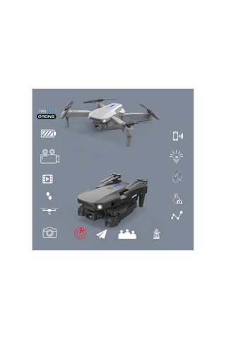 720p Kameralı Drone E88 Katlanabilir Uzaktan Kumandalı App Destekli Quadcopter