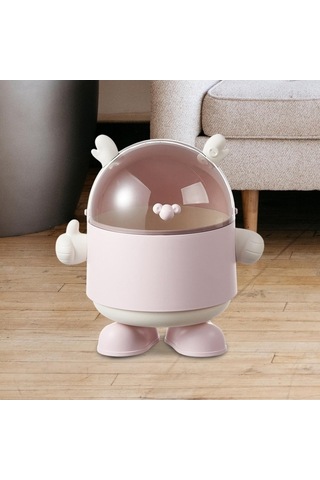 Pazly Suntek Sevimli Sepeti Pembe Pembe Masaüstü Kutusu Dekoratif Çöp Cj Pembe