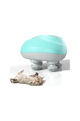 Ranyeek Usb Şarjlı Mini Elektrikli Saç Derisi Masaj Cihazı, Ev Kullanıma Uygun, Çok Fonksiyonlu, Silikon Ve Abs Malzeme, Mavi Mavi