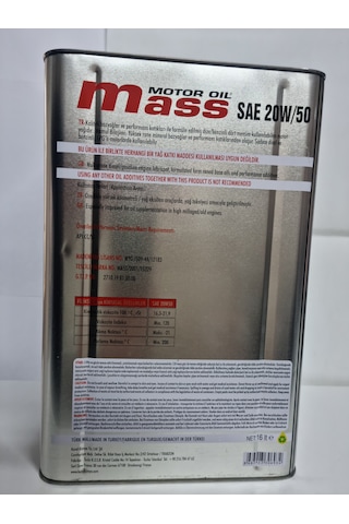 Mass Performance 20W-50 Motor Yağı