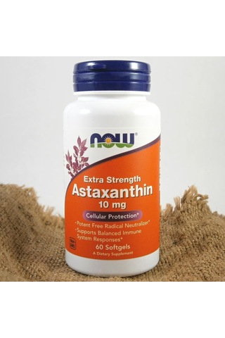 Now Foods Astaxanthin Antioxidants Immune System 10 Mg 60 Softgels