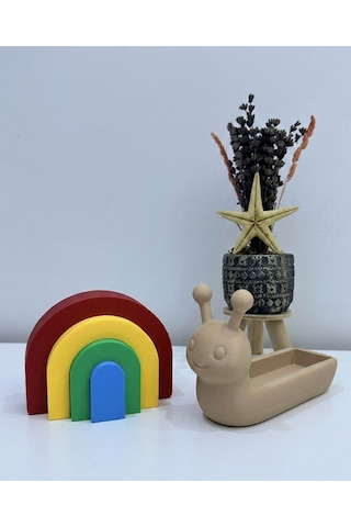 Gökkuşağı Salyangoz 5 Parçalı Montessori Oyuncak Seti