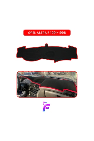 Opel Astra F 1991-1998 Uyumlu Torpido Örtüsü Araca Özel Üretim Kolay Montaj Kaymaz Te3 Kırmızı