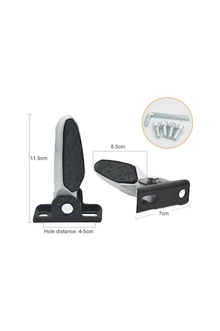 Elektrikli Motosiklet Katlanır Ayak Mandalları Modifikasyon Pedal Pedi Ayaklıkları, Stil: Tüm Alüminyum Diğer