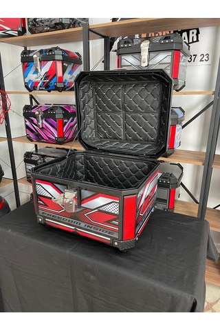 Rexx 45 Litre Motosiklet Arka Çanta Adventure Kırmızı