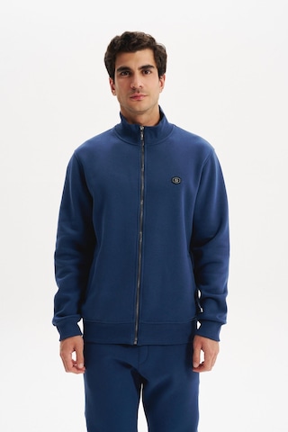 AR-MA Arma Erkek Örme Sweatshirt Regular Fit 3 İplik Basic Dik Yaka Tam Fermuarlı Cepli %70 Pamuk %30 Polyester K30324650702 İndigo-i1
