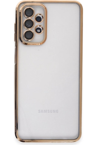 Samsung Uyumlu Galaxy A23 4g Kılıf Razer Lensli Silikon - Gold