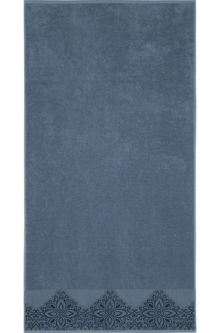 Pamuk Tekli Havlu Jakarlı Karna Home Klover - 50 X 90 Mavi