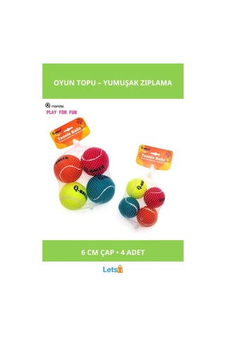 Orta Ve İri Irk Köpekler İçin Yumuşak Oyun Topu 4 Adet 6 Cm
