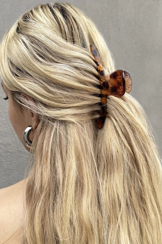 Caş Dekorasyon Leopar Desen Mandal Toka Kahverengi