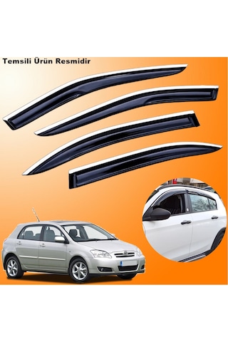 Toyota Corolla Hb Mügen Cam Rüzgarlığı Abs Krom Nikelajlı Cam Rüzgarlığı 2001-2007 Arası 4 Lü Set