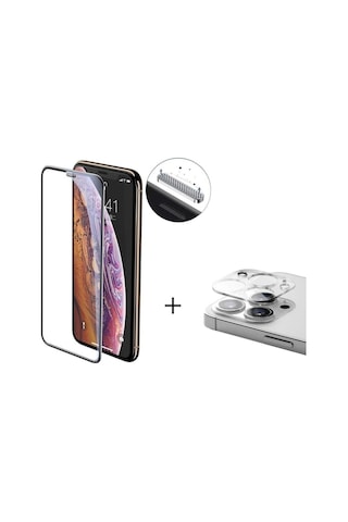 Iphone 11 Pro Uyumlu Rika Serisi Premium Temperli Cam Ekran Koruyucu + Kamera Lens Koruyuc