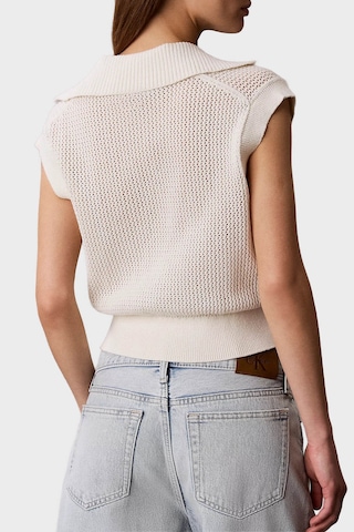 Calvin Klein % 100 Pamuk Regular Fit Logo Nakışlı Polo Bayan Polo Lv047g303g Yas Krem
