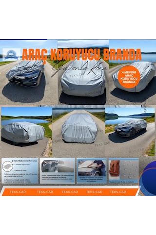 Teks Car Oto Branda Tüm Binek Araçlara Uyumlu 4 Mevsim Oto Koruyu