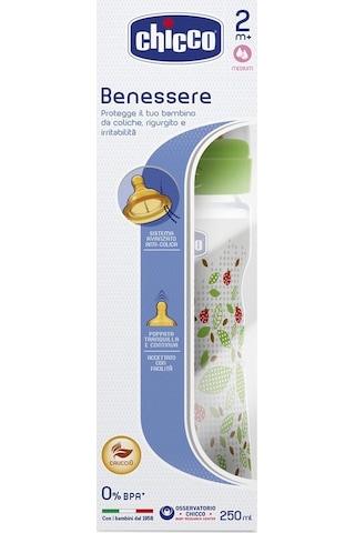 Chicco Wellbeing Kauçuk Akış Ayarlı PP Biberon 250 ML