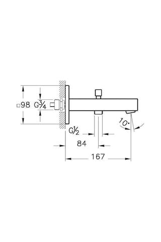 Artema Q-line A42393 Çıkış Ucu, El Duşu Çıkışlı, Krom Musluk