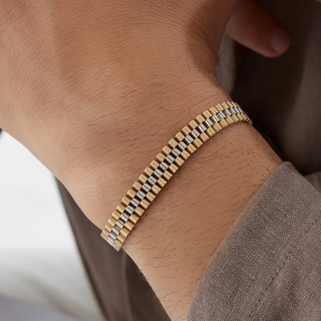 Üç Sıralı Sık Kordon Bileklik 12926580