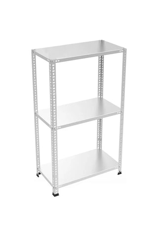Galvaniz 3 Katlı Arşiv Raf Sistemi - Çelik Raf - Metal Raf Metalik