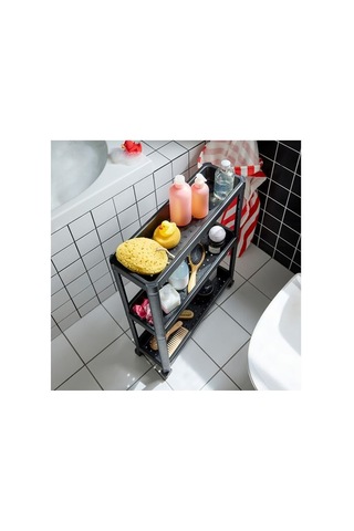 Ikea Vesken Servis Arabası, Siyah, 54x18x71 Cm