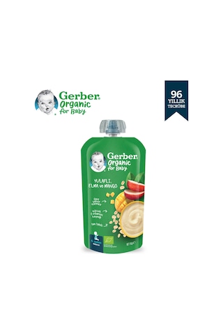 Gerber Organik Yulaflı Elma Ve Mango Püre 110 Gr GBR-4573