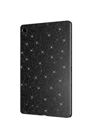 Goocamp Galaxy Tab S8 Simli Parlak Görünümlü Uyumlu Tablet Koton Kılıf-siyah Tablet Kılıfı