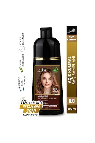 Jaja Vitamin İçerikli Saç Pigment Şampuanı Unisex 300 Ml 8.0 Açık Kumral Tüm Saçlar