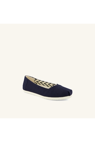 10023039 Navy Babet Kadın 10023039 10023027 Toms Alpargata Ballet Heritage Canvas 10023039 Navy