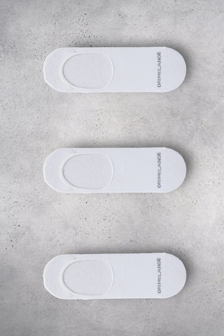 MOLIMO Erkek Organik Pamuklu 3 Lü Paket Beyaz Çorap