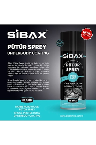 Sibax Gövde Altı Koruma Darbe Koruyucu Pütür Sprey Siyah 400 Ml