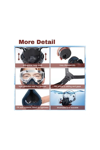 Filtreli Solunum Gaz Maskesi Colored Renkli