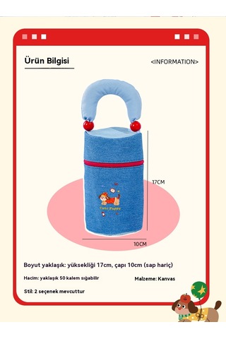 Yeni Dachshund Büyük Kapasiteli Kalemlik Yeşil Yeşil