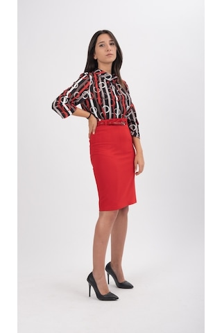 Soralline Kadın Etek 740 Kırmızı Kırmızı