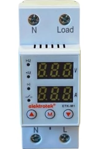 Etk-m1 Monofaze Gerilim Ve Akım Koruyucu 63a 230v Dın Ray Ayarlanabilir Röle 1