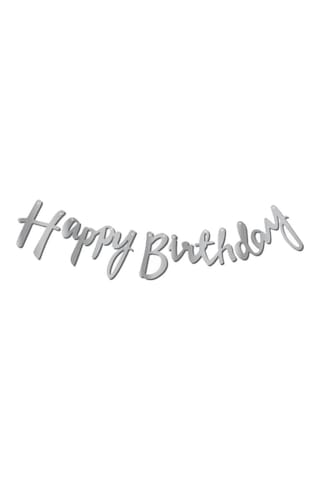 Happy Birthday Gümüş Kaligrafi Banner Happy Birthday Gümüş Kaligrafi Banner