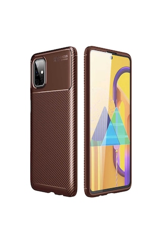 Samsung Galaxy M51 Kilif Karbon Silikon Case 389569481