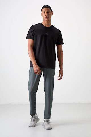 Tommy Life Siyah Polyester Nefes Alan Dokulu İnce Esnek Standart Fit Erkek Performans T-shirt - 88396 Siyah
