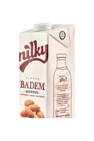 Şekersiz Badem Sütü Glütensiz Bitkisel Bazlı Laktosuz Vegan 3x1 Lt
