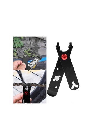 Yunboo Ztto Bisiklet Zinciri Tamiri Aleti: 4-in-1 Çift Taraflı Ana Bağlantı Açıcı, Lastik Çekici, Valf Çıkarıcı Ve Somun Anahtarı - Alüminyum Alloy, Hafif Ve Kompakt Siyah Siyah