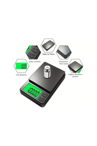 Wondernest Takı Ölçeği Lichen Hassas 500g 0.01g Elektronik Gram Terazi Fu Gümüş