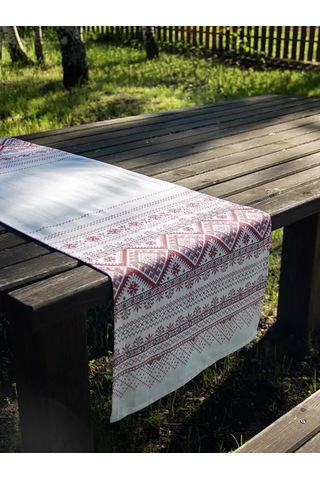 Leohome Rus Koleksiyonu Desenli Havlu Yol Halısı 449723355 Beyaz