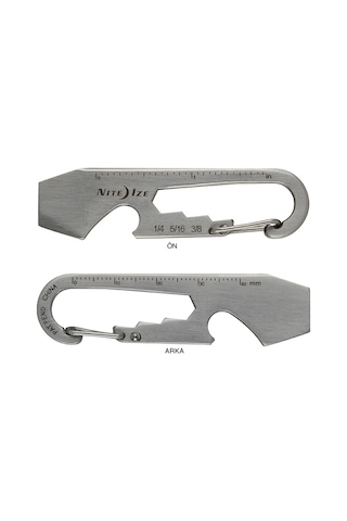 Nite Ize Doohickey Çok Amaçlı Çelik Anahtarlık -Gri
