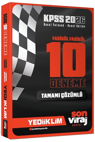 Yediiklim Yayınları 2026 Kpss Son Viraj Serisi Gy-gk Tamamı Çözümlü 10 Fasikül Deneme Yediiklim Yayınları 2026 Kpss Son Viraj Serisi Gy-gk Tamamı Çözümlü 10 Fasikül Deneme