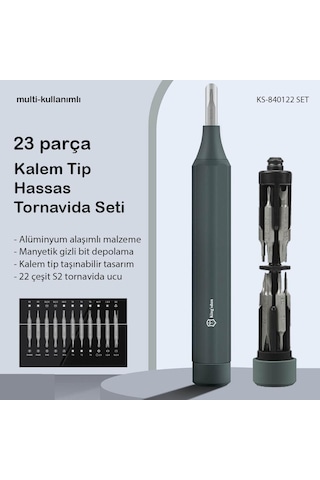 Kingsdun 23'ü 1 Arada Manyetik Hassas Tornavida Seti KS-840122