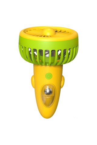 Fosenze F6 Yeşil-sarı Boyutlu Elden Tutulabilir Boyunluklı Fan 3 Hız Ayarı Usb Şarj Edilebilir Ev, Dışarı, Seyahat, Ofis Kullanıma Uygun Taşınabilir Mini Soğutucu