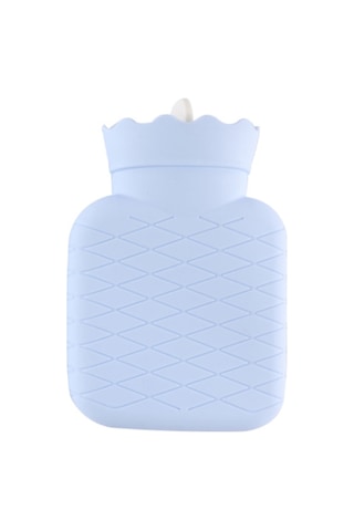 Sones Kış Silikon El Isıtıcısı Karikatür Sevimli Su Enjeksiyonu Sıcak Su Torbası, Renk: Açık Mavi Kare