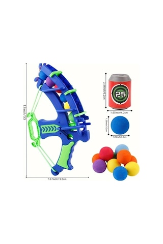 Hightower Yeşil Renkli Büyük Yay Ve Ok Oyuncak Eva Top Fırlatıcı İç Ve Dış Mekan Oyun