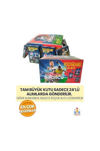 Sporcu 2024 Futbolcu Kartları - Hologramlı 80 Kartlık Set, Süper Final Spor Oyunu Kartları