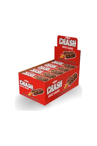 Tayaş Crash Nuga Karamelli Pirinç Patlaklı Bar Kutu 24 x 40 G