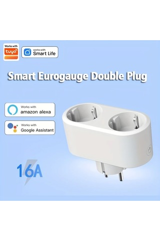 Motion003 1 Paket Avrupa Standartlı Çift Fişli Akıllı Ev Cihazı Ses Kontrolü Uzaktan İş