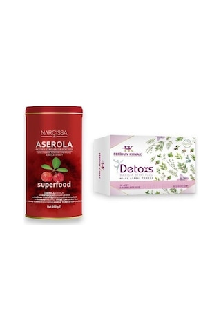 Feridun Kunak Detoks Çayı 30'lu + Narcissa Aserola Detoks Tozu 200 G